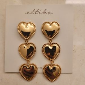 Heart statement earrings. Matching ring also available for purchase separately.